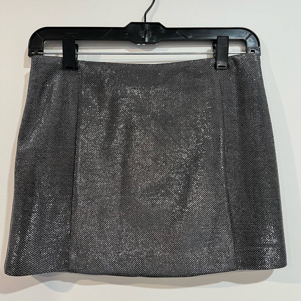 Forever 21 Metallic Silver Mini Skirt